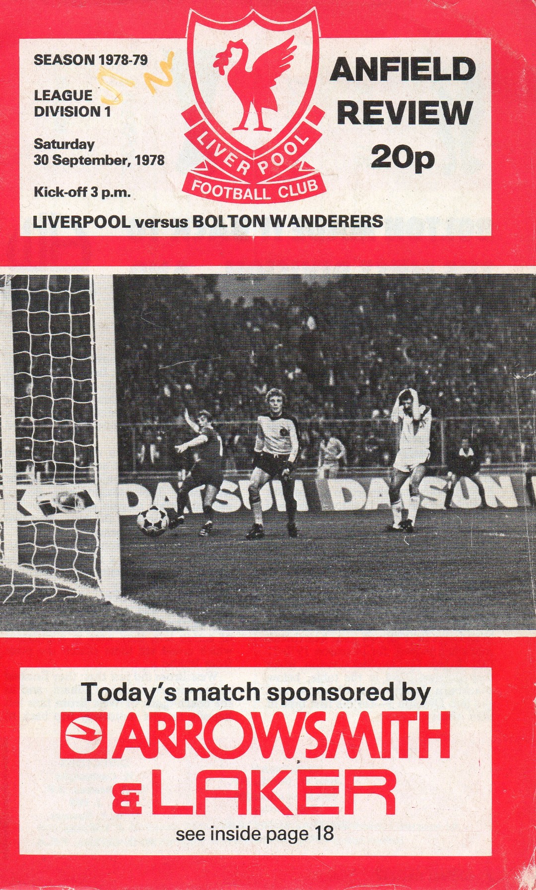 Matchdetails from Liverpool Bolton Wanderers played on