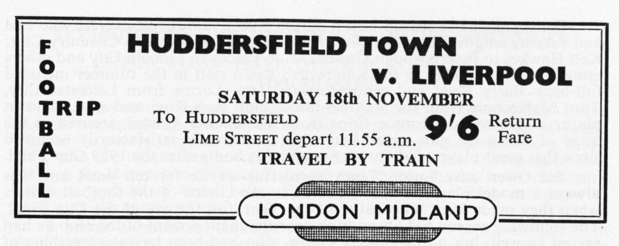 London Midland Railway Advert