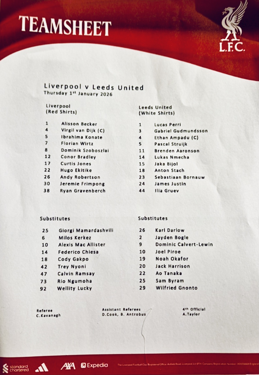 Teamsheet