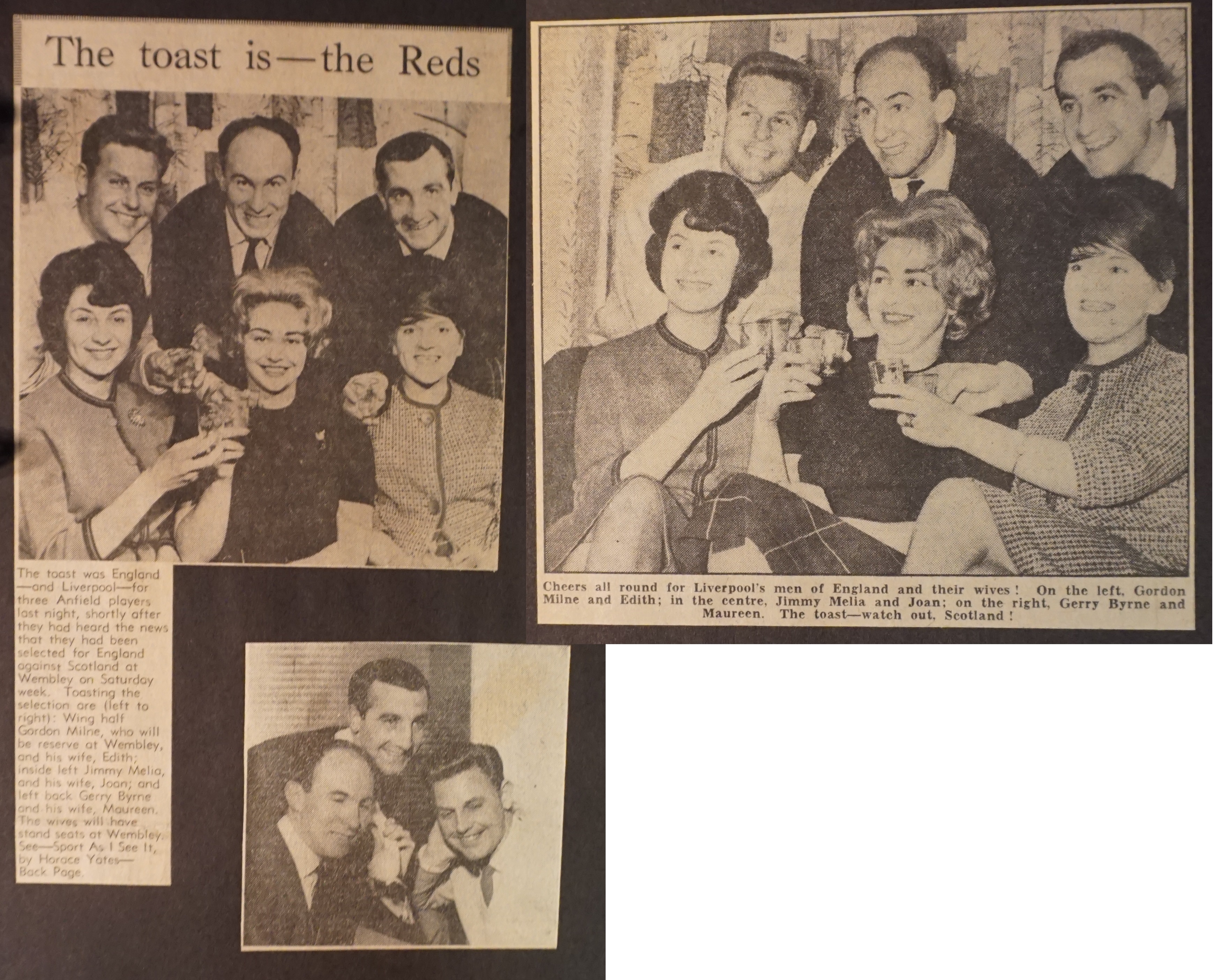 England debuts for Liverpool trio - June 1963