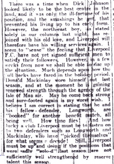Long may Longworth and Mackinlay continue