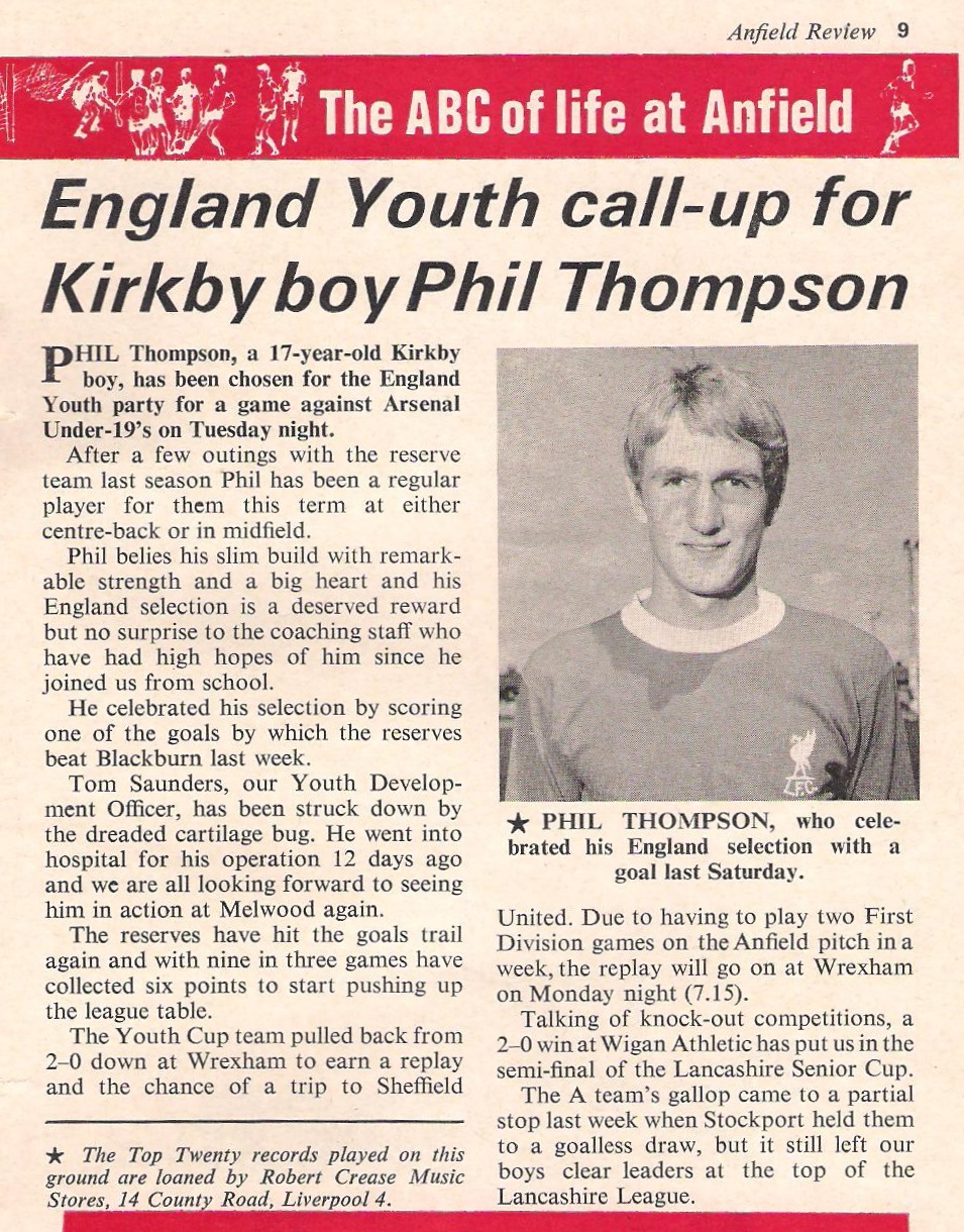 Liverpool career stats for Phil Thompson LFChistory Stats galore