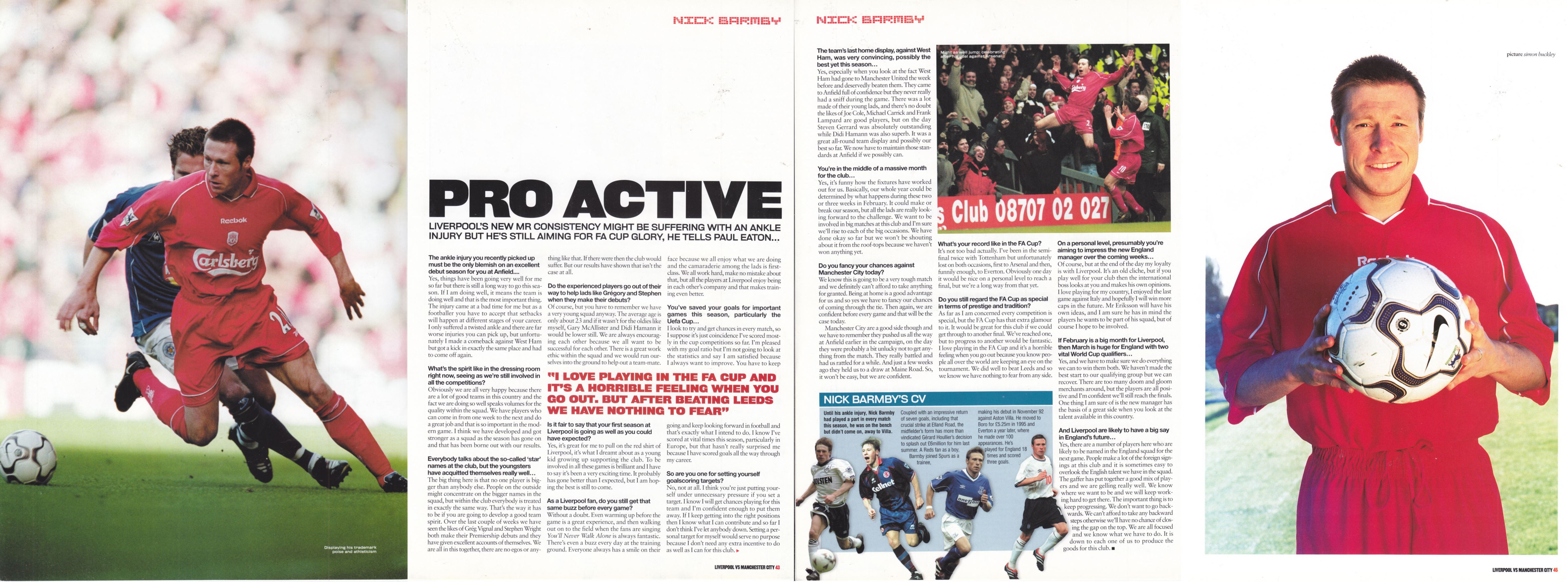 2001 - February - LFC Matchday Magazine