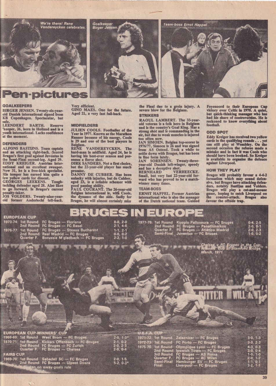 Bruges Shoot! penpics