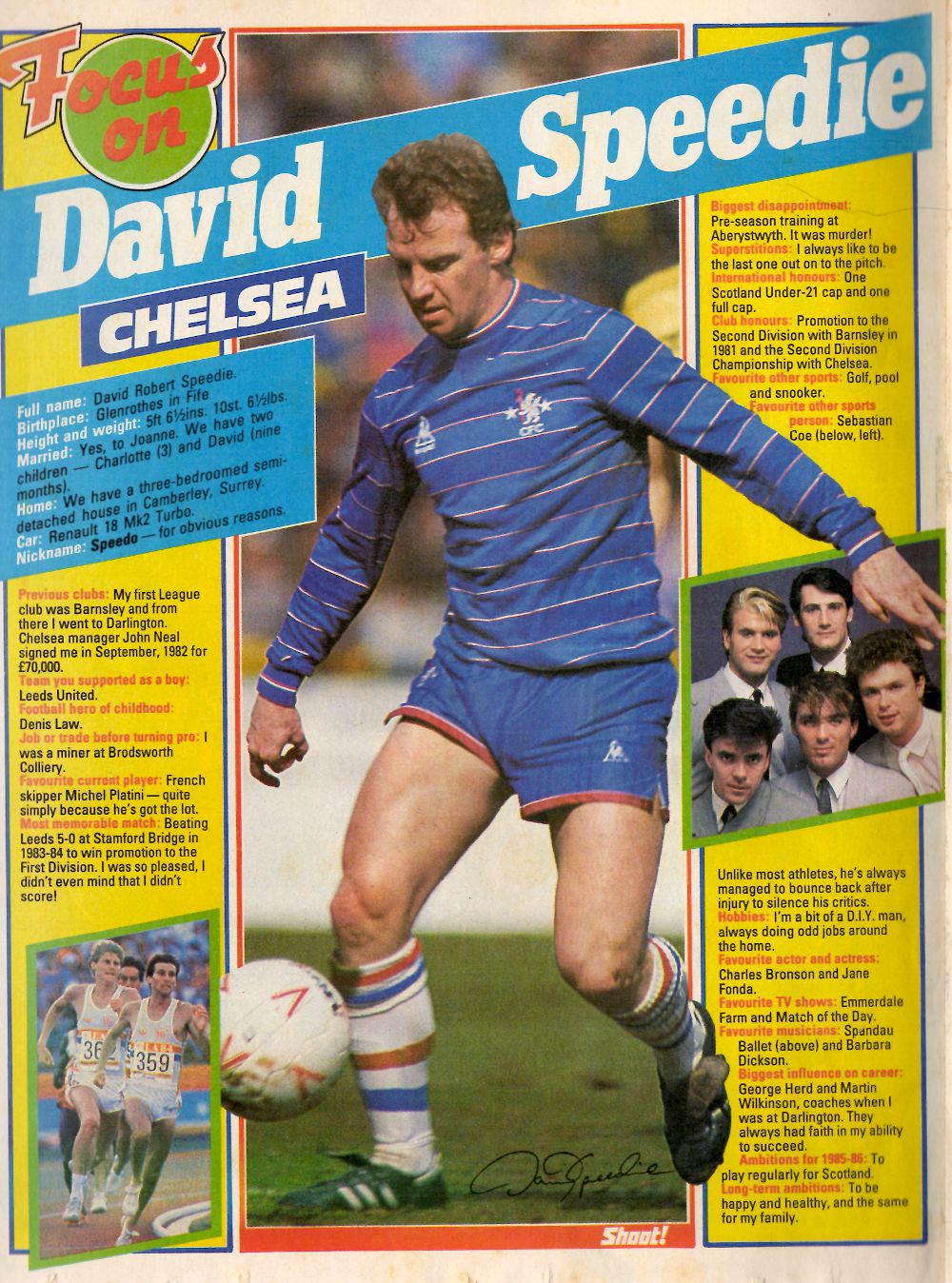Focus on Chelsea's David Speedie