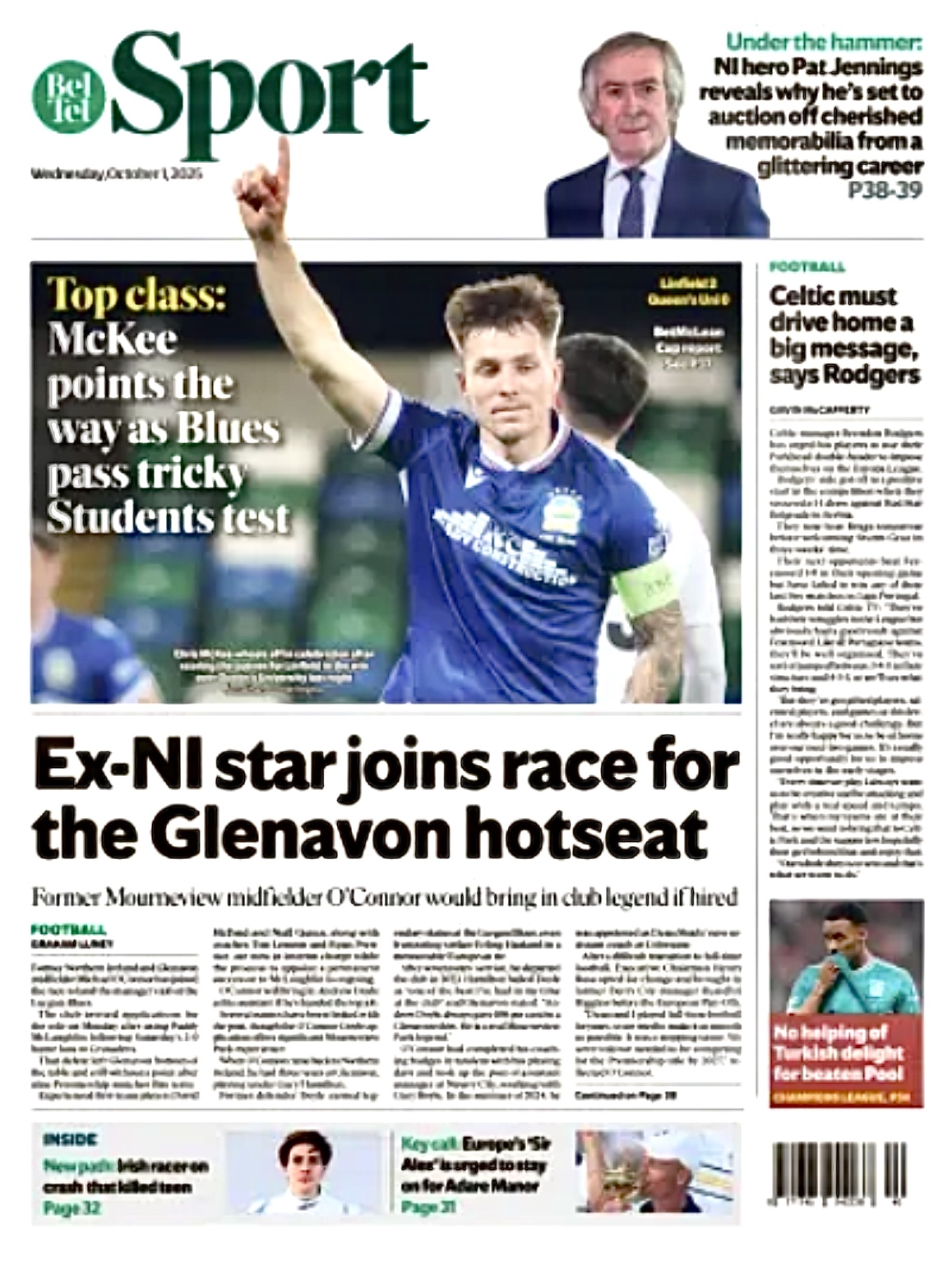Belfast Telegraph Backpage