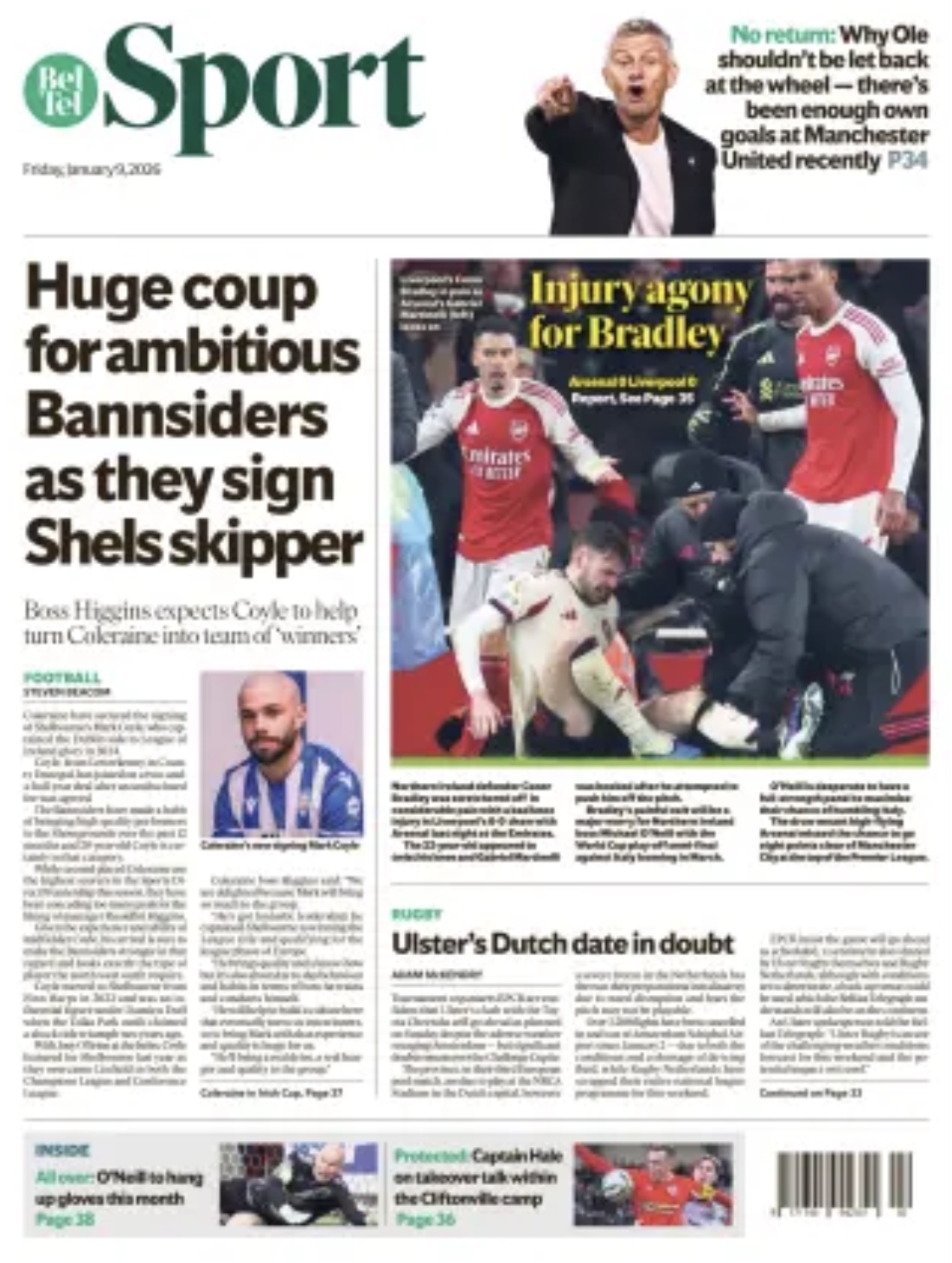 Belfast Telegraph Backpage