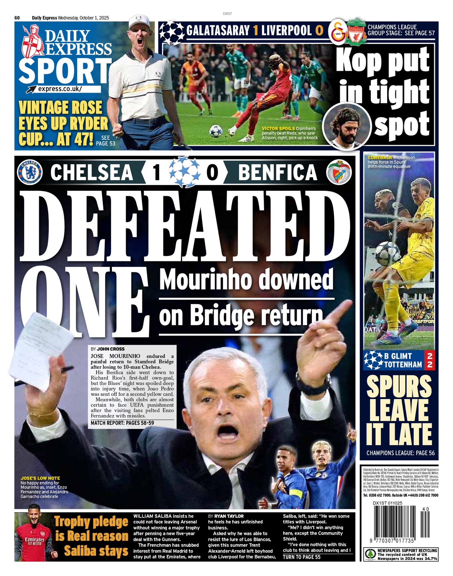 Daily Express Backpage