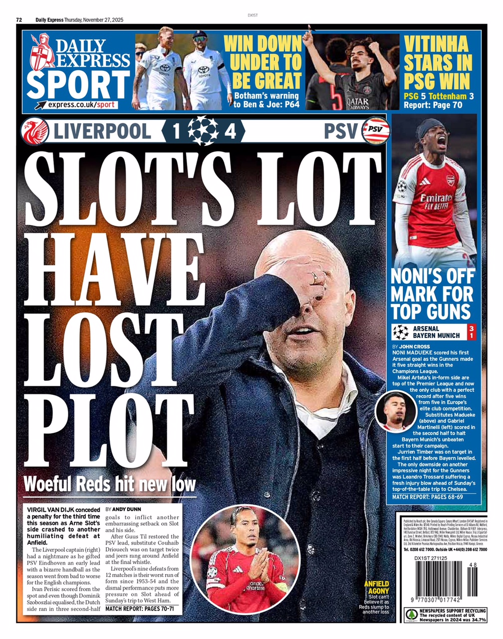 Daily Express Backpage