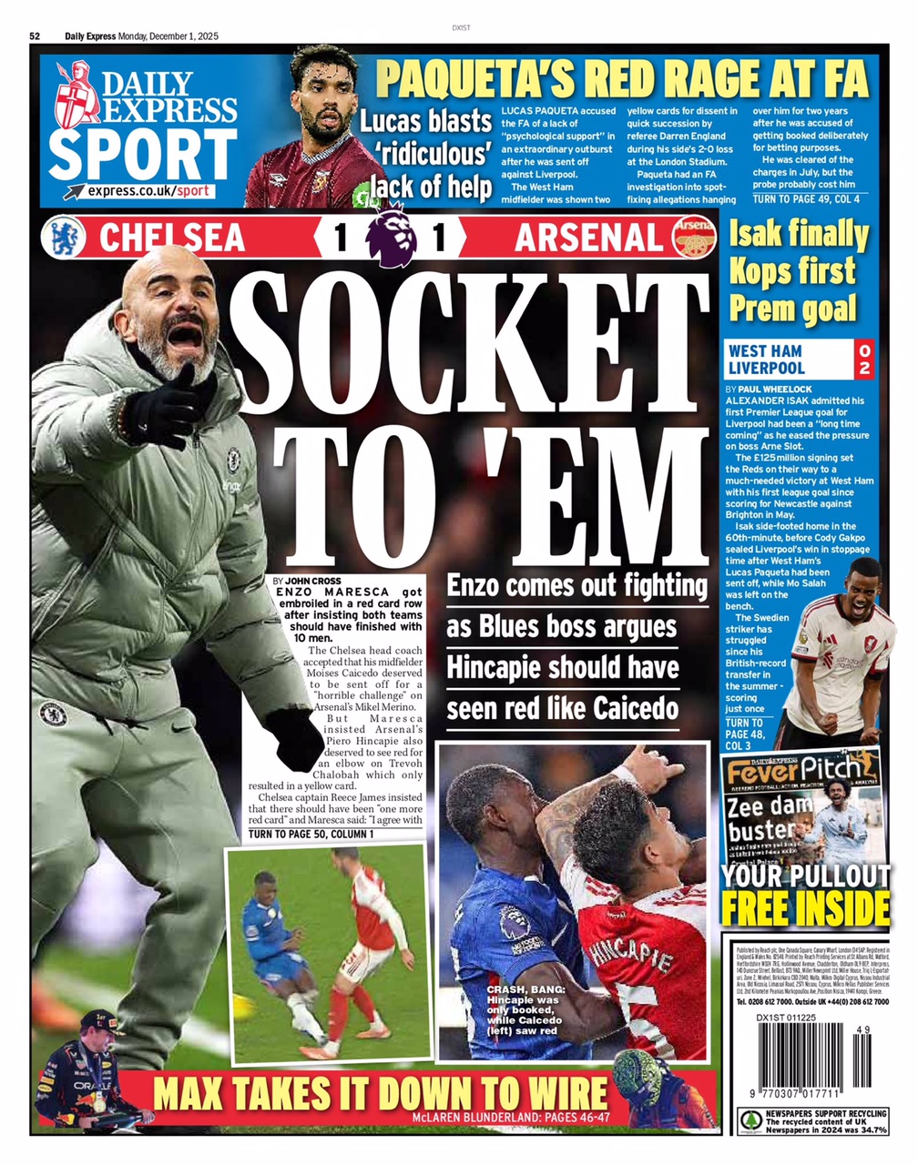 Daily Express Backpage