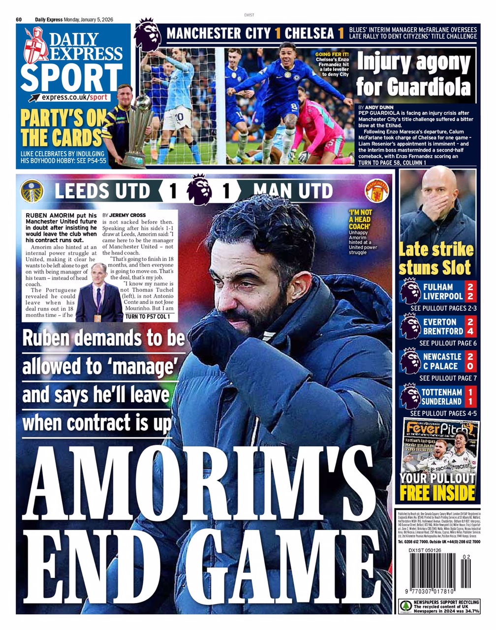 Daily Express Backpage
