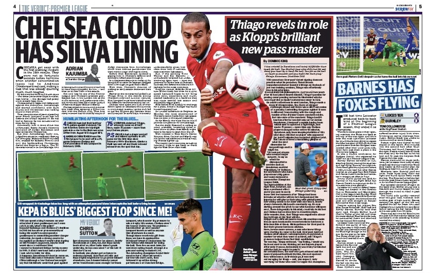 Matchdetails from Chelsea Liverpool played on Sunday 20 September