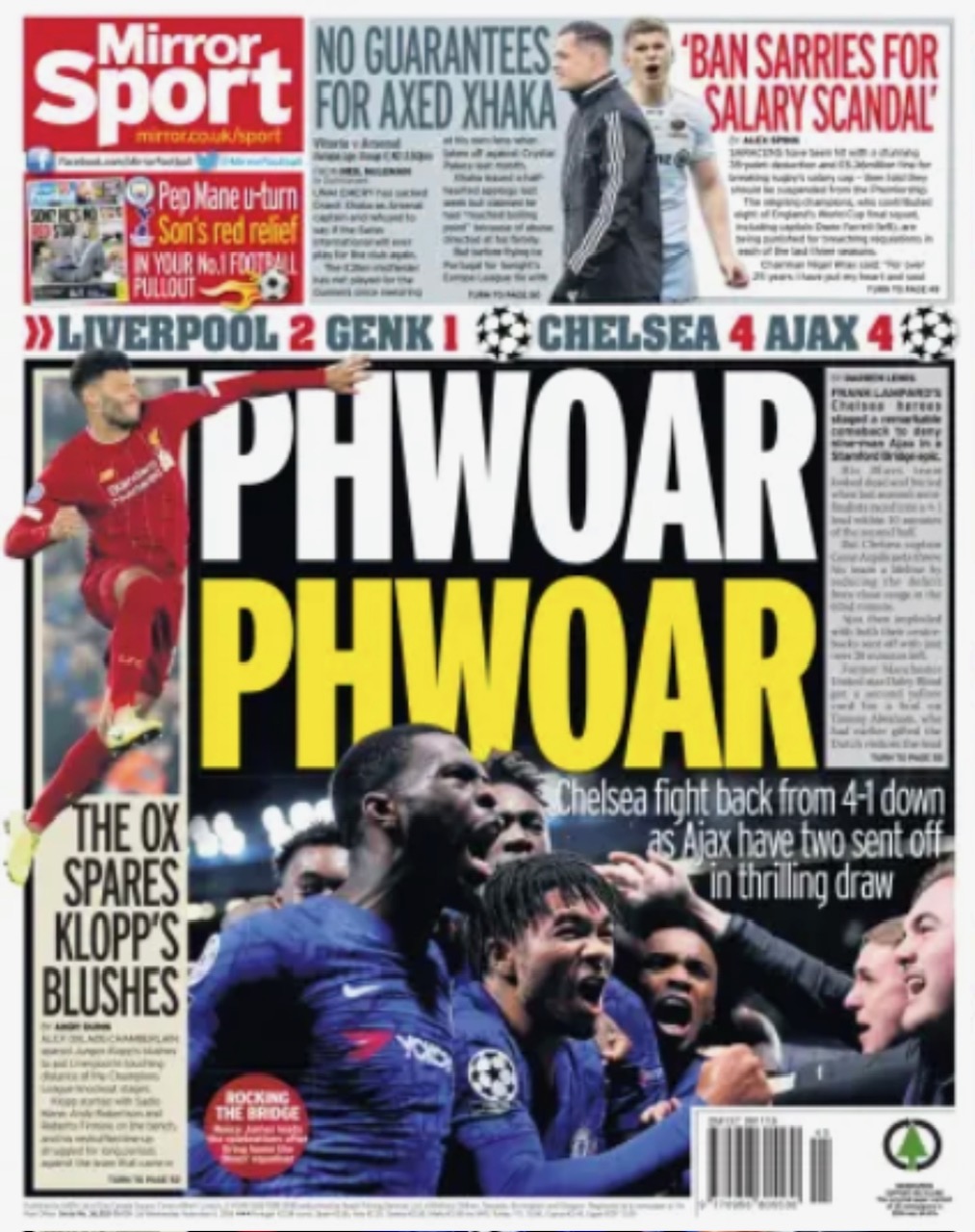 Daily Mirror Backpage