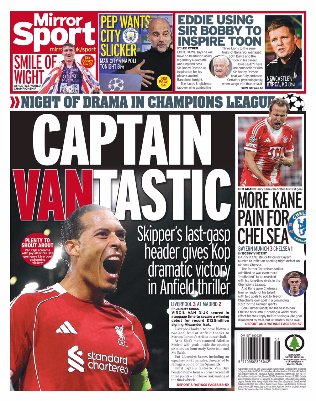 Daily Mirror Backpage