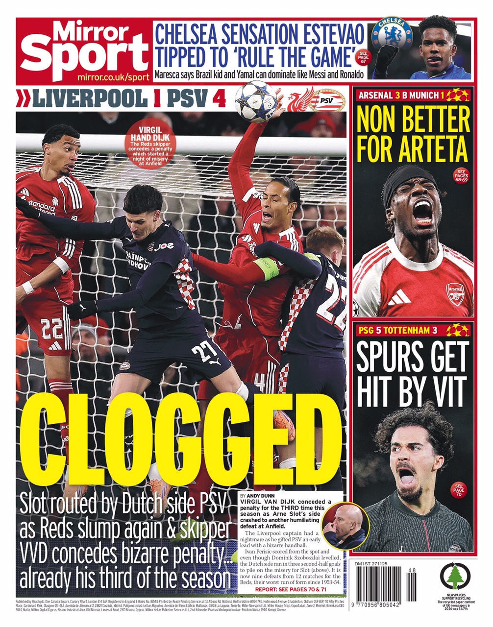 Daily Mirror Backpage