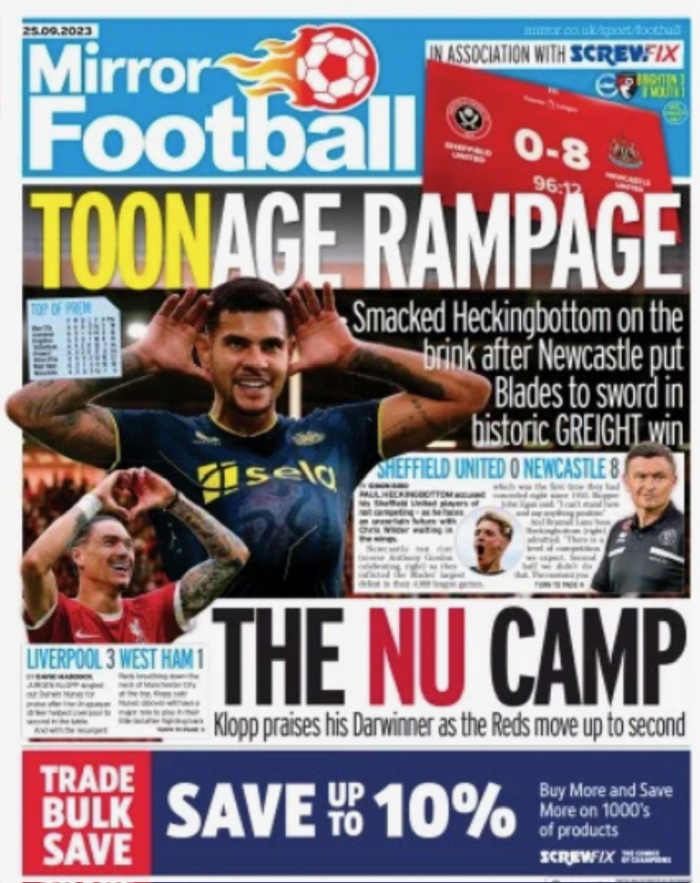 Matchdetails from Liverpool West Ham United played on Sunday 24