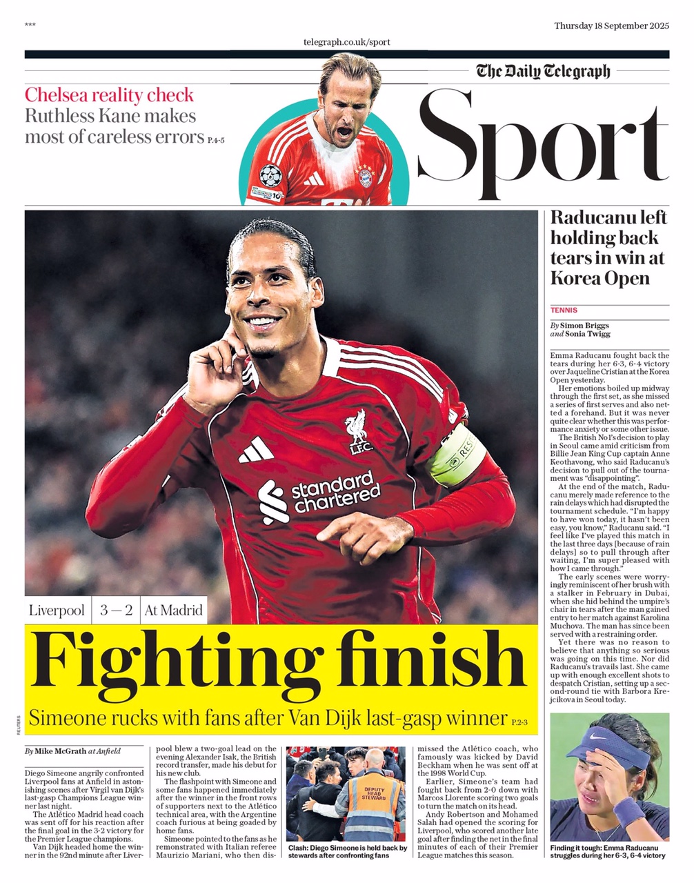 Daily Telegraph Backpage