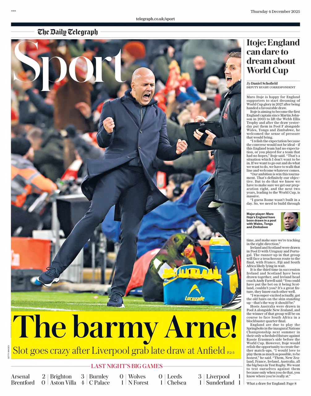 Daily Telegraph Backpage