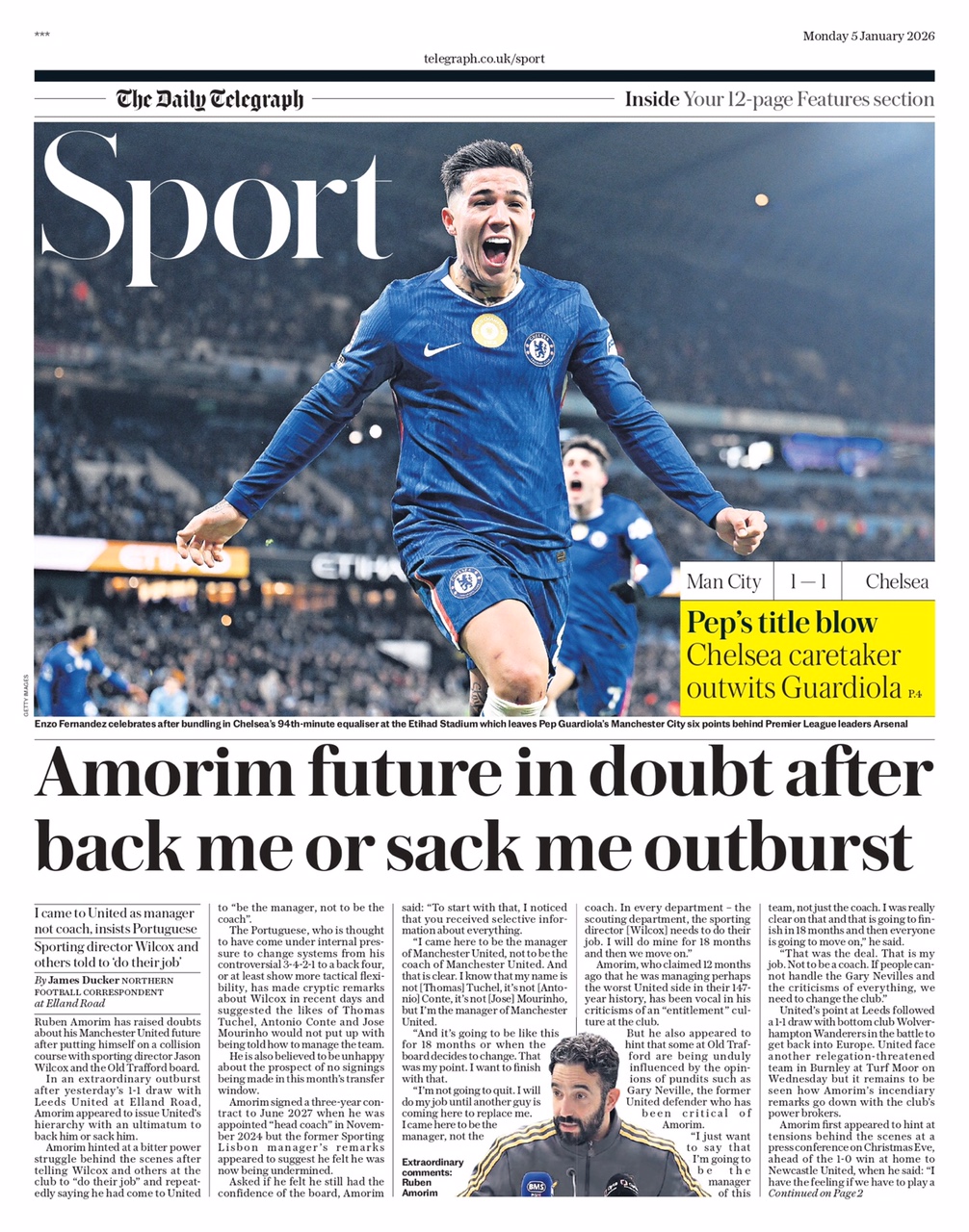 Daily Telegraph Backpage