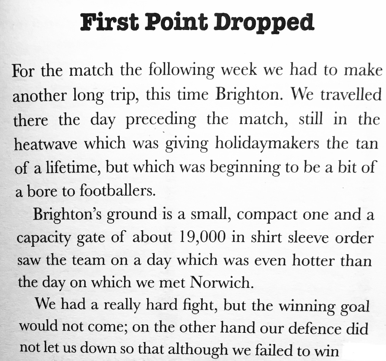 First Point Dropped (Extract From Shanklys Lost Diary)