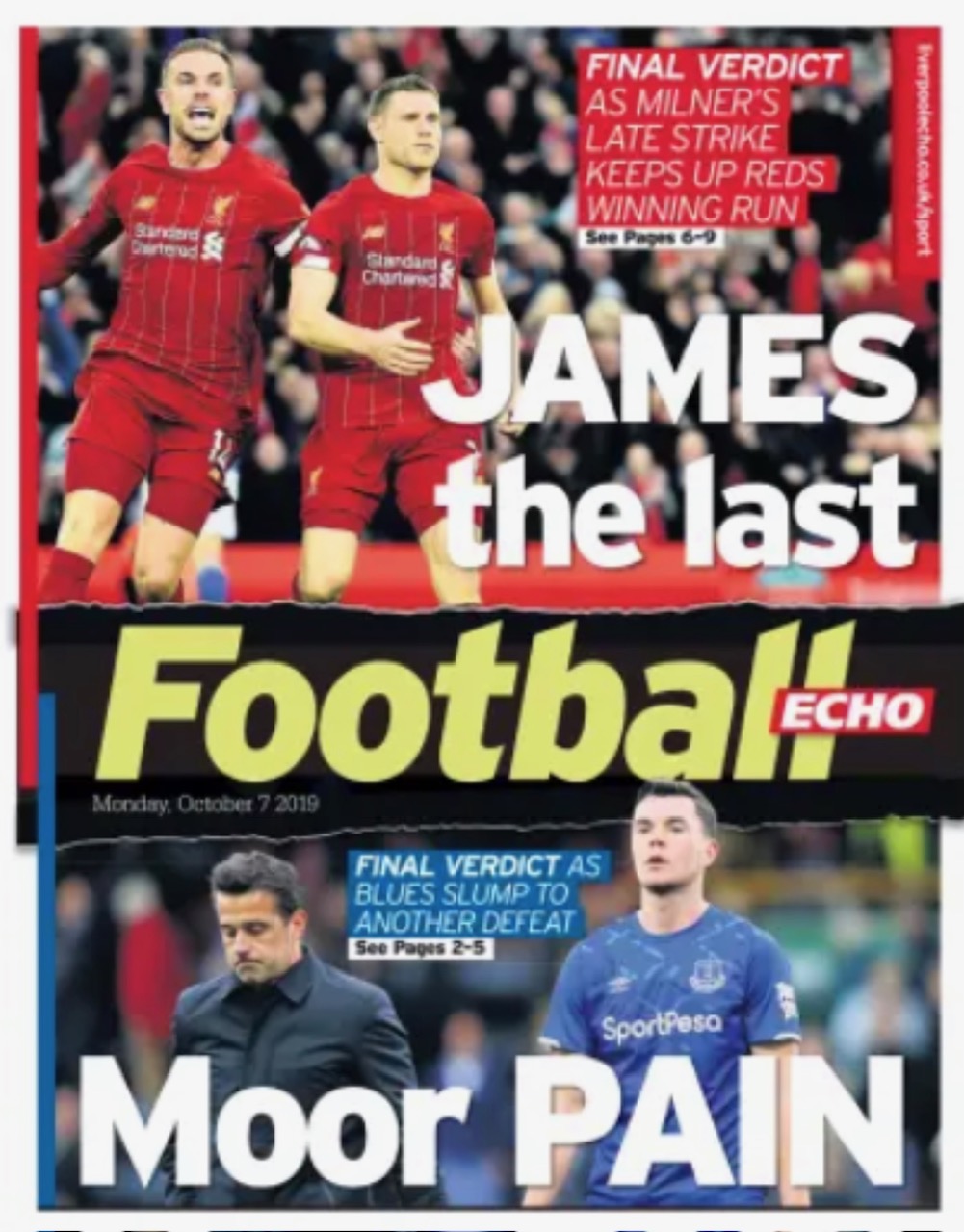 Football Echo Frontpage