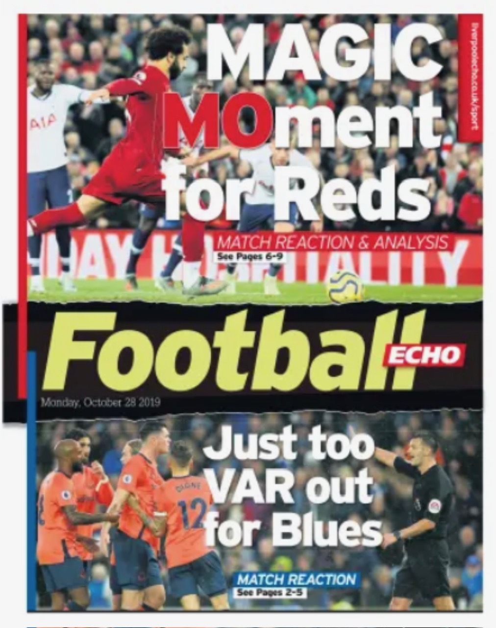 Football Echo Frontpage
