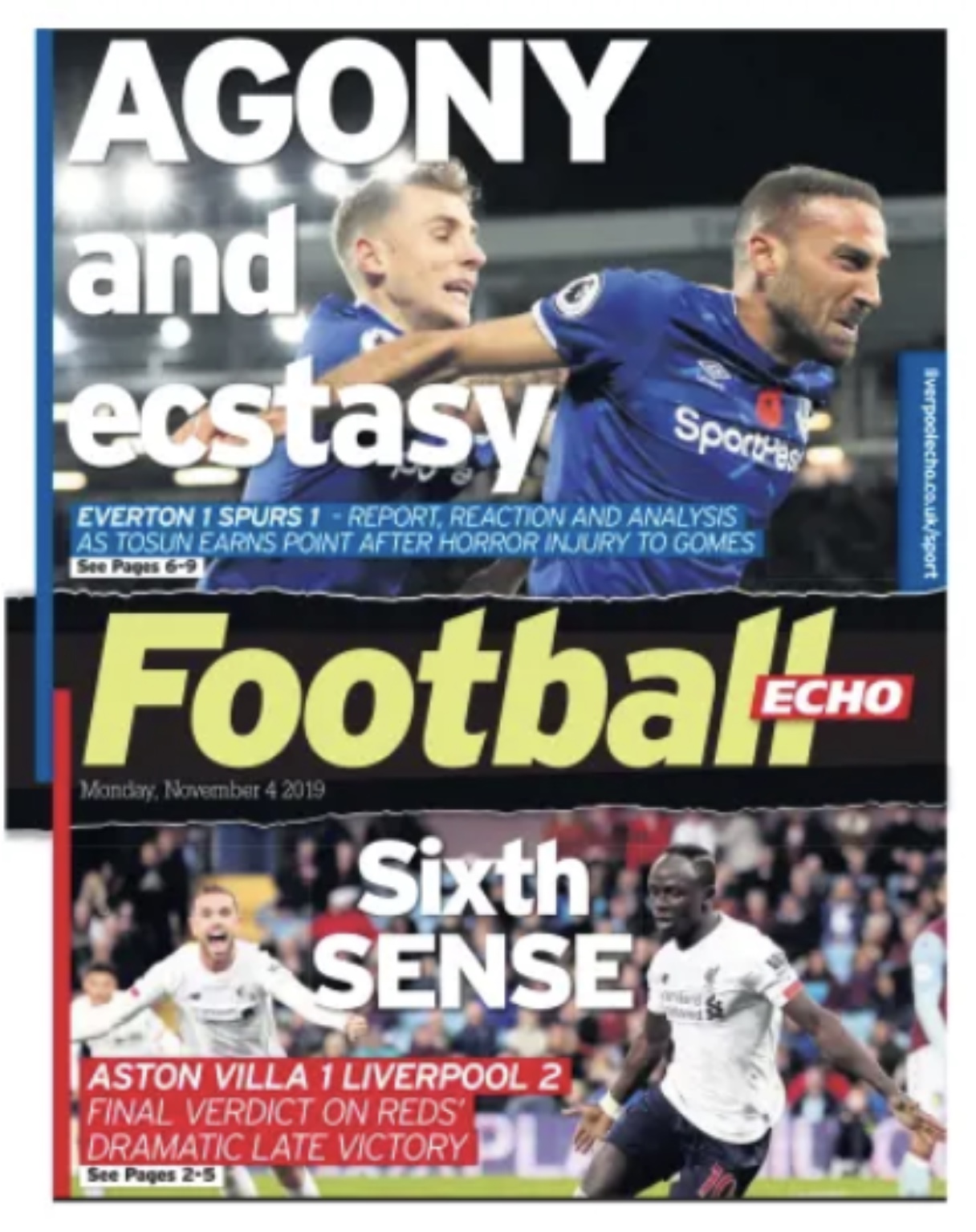 Football Echo Frontpage