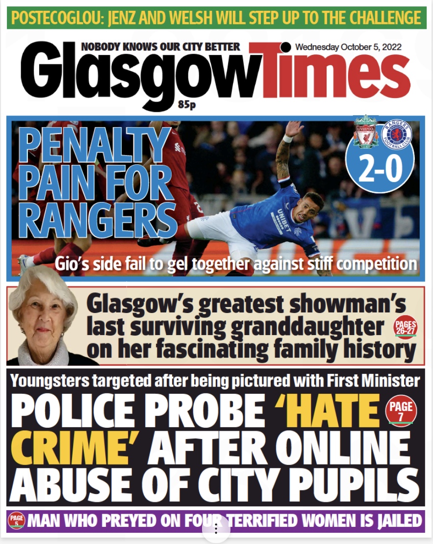 Matchdetails from Liverpool Rangers played on Tuesday 4 October 2022