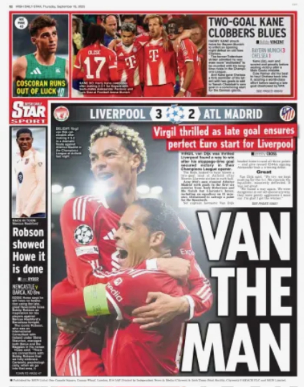Irish Daily Star Backpage