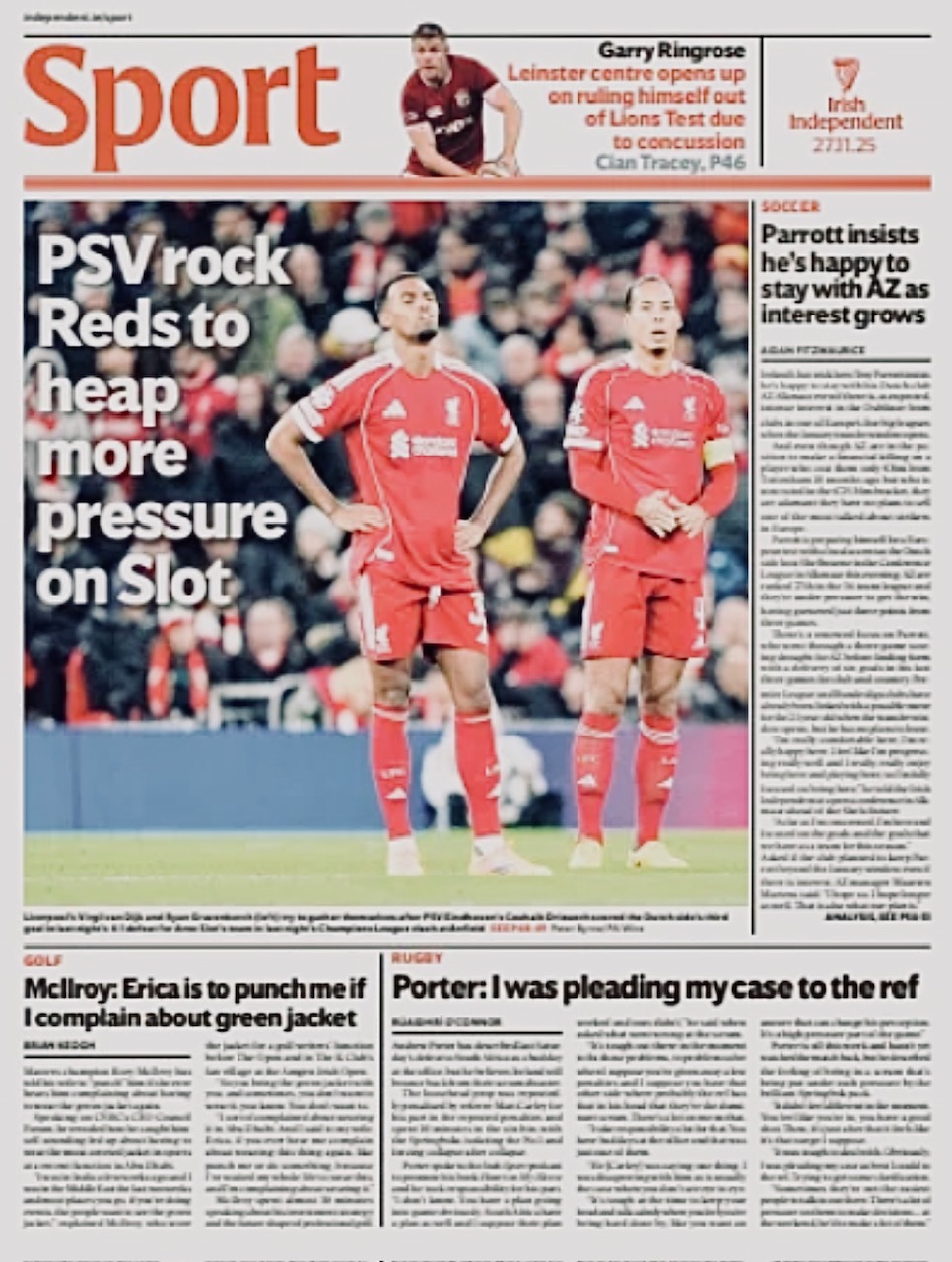 Irish Independent Backpage