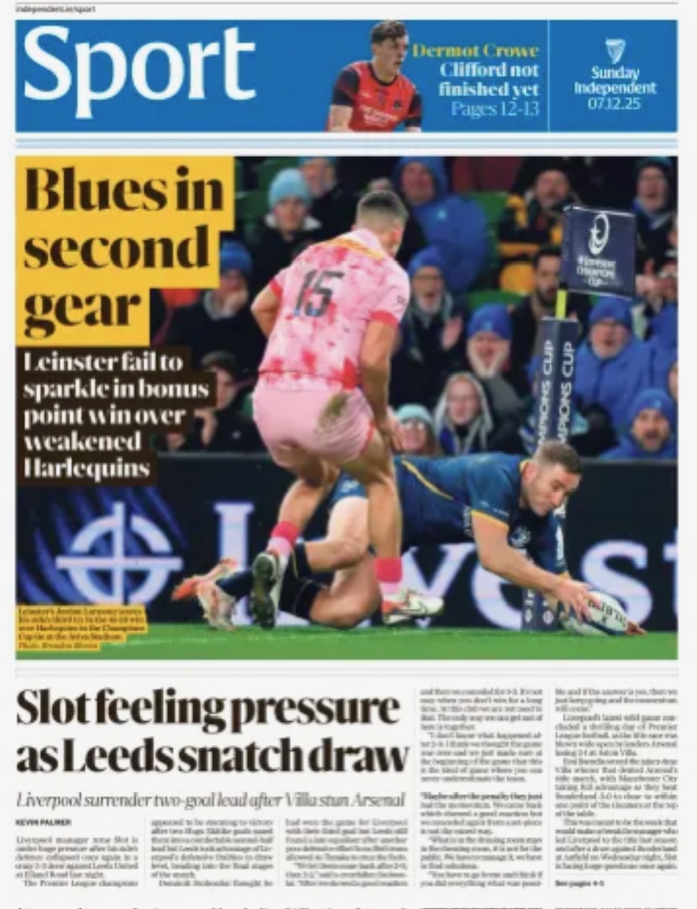 Irish Independent Backpage