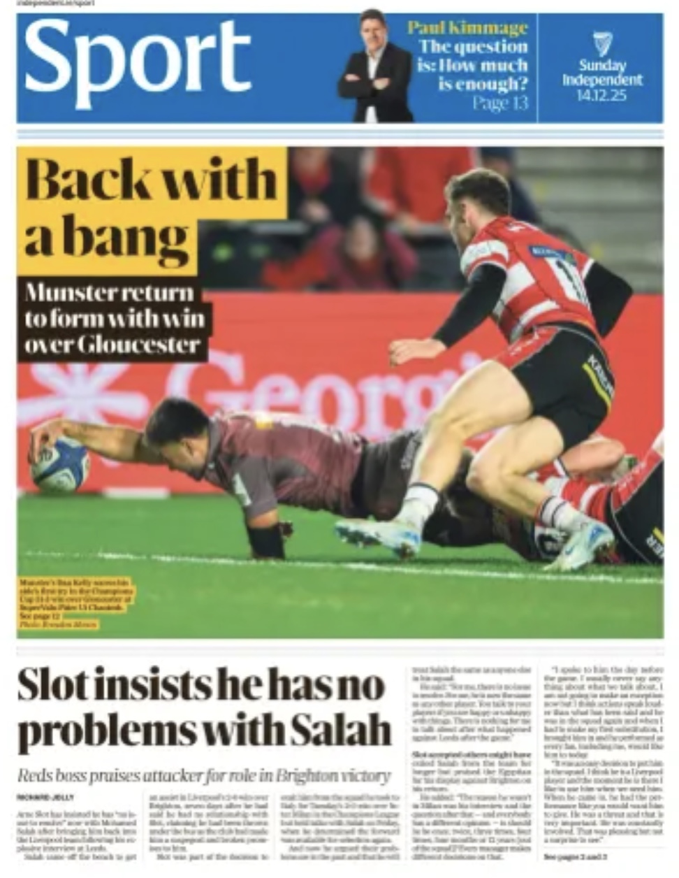 Irish Independent Backpage
