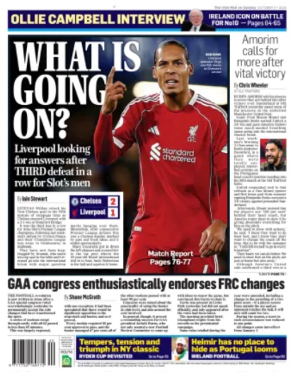 Irish Mail On Sunday Backpage