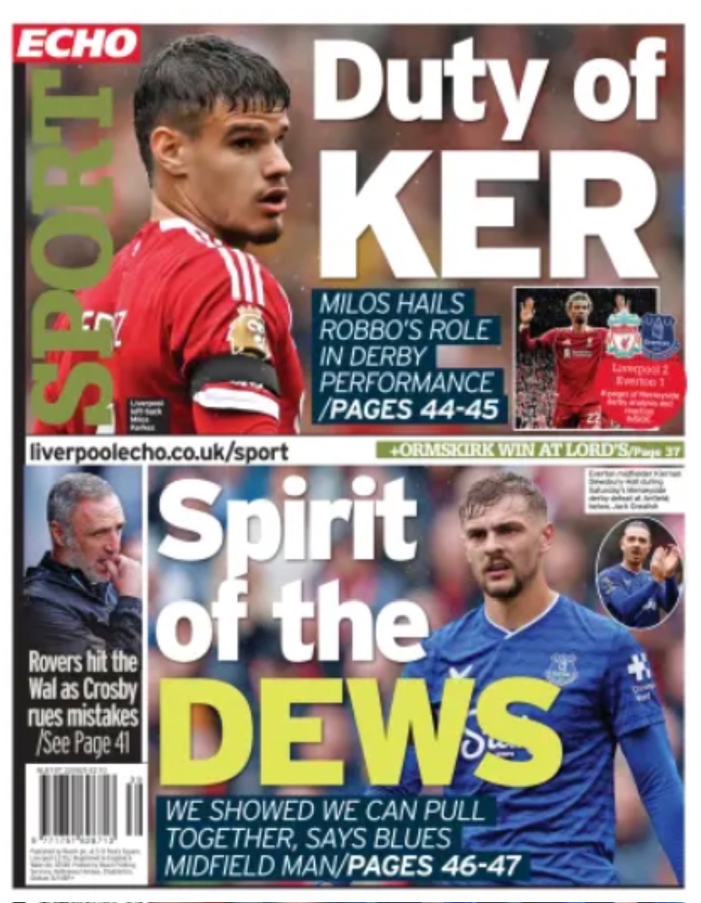 Liverpool Echo Backpage