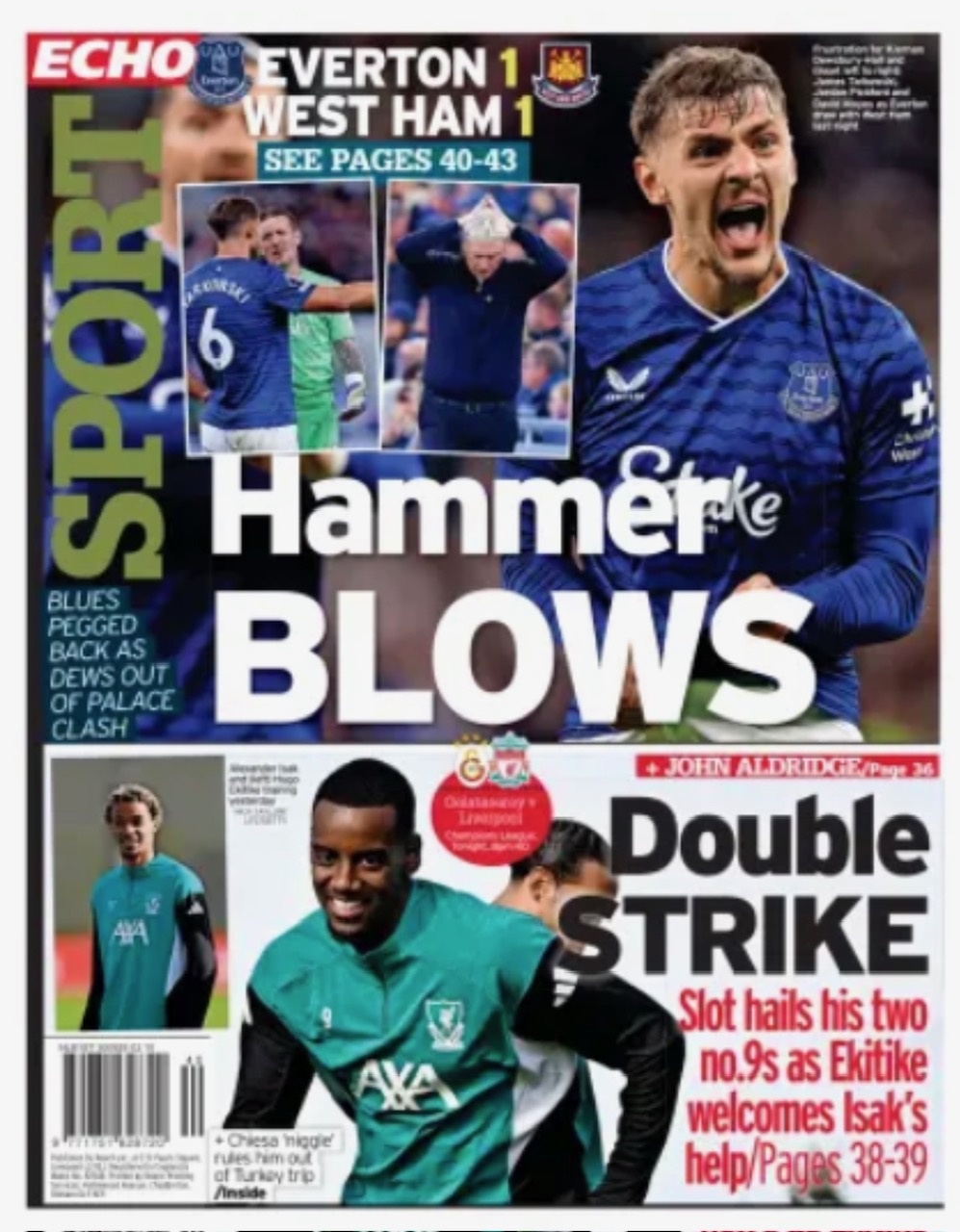 Liverpool Echo Backpage (Before match)