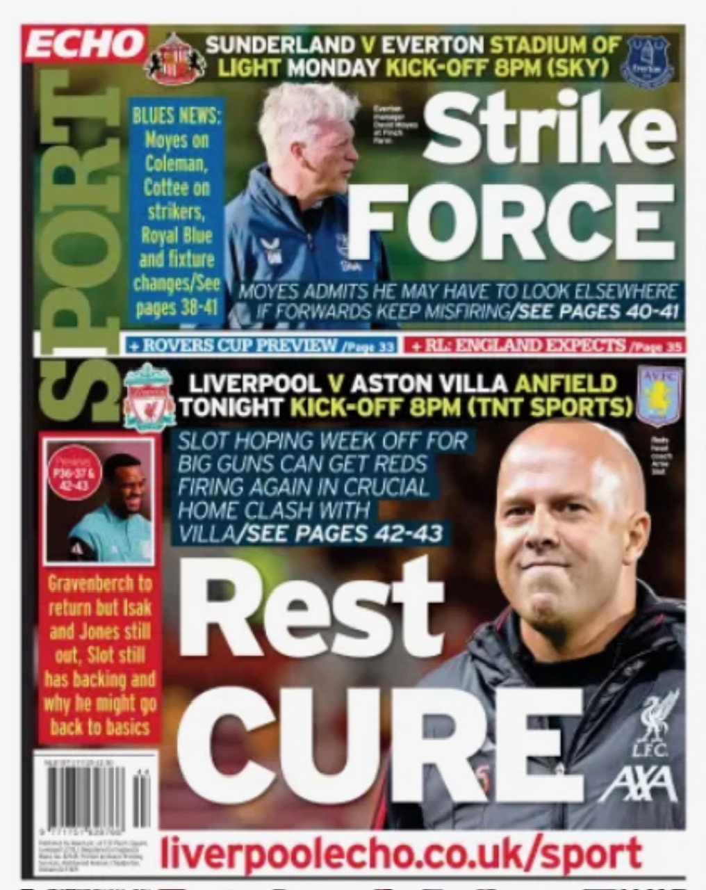 Liverpool Echo Backpage (Before match)