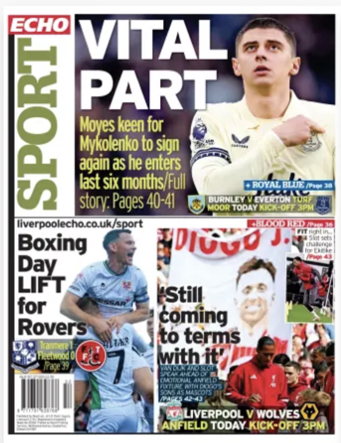 Liverpool Echo Backpage (Before match)