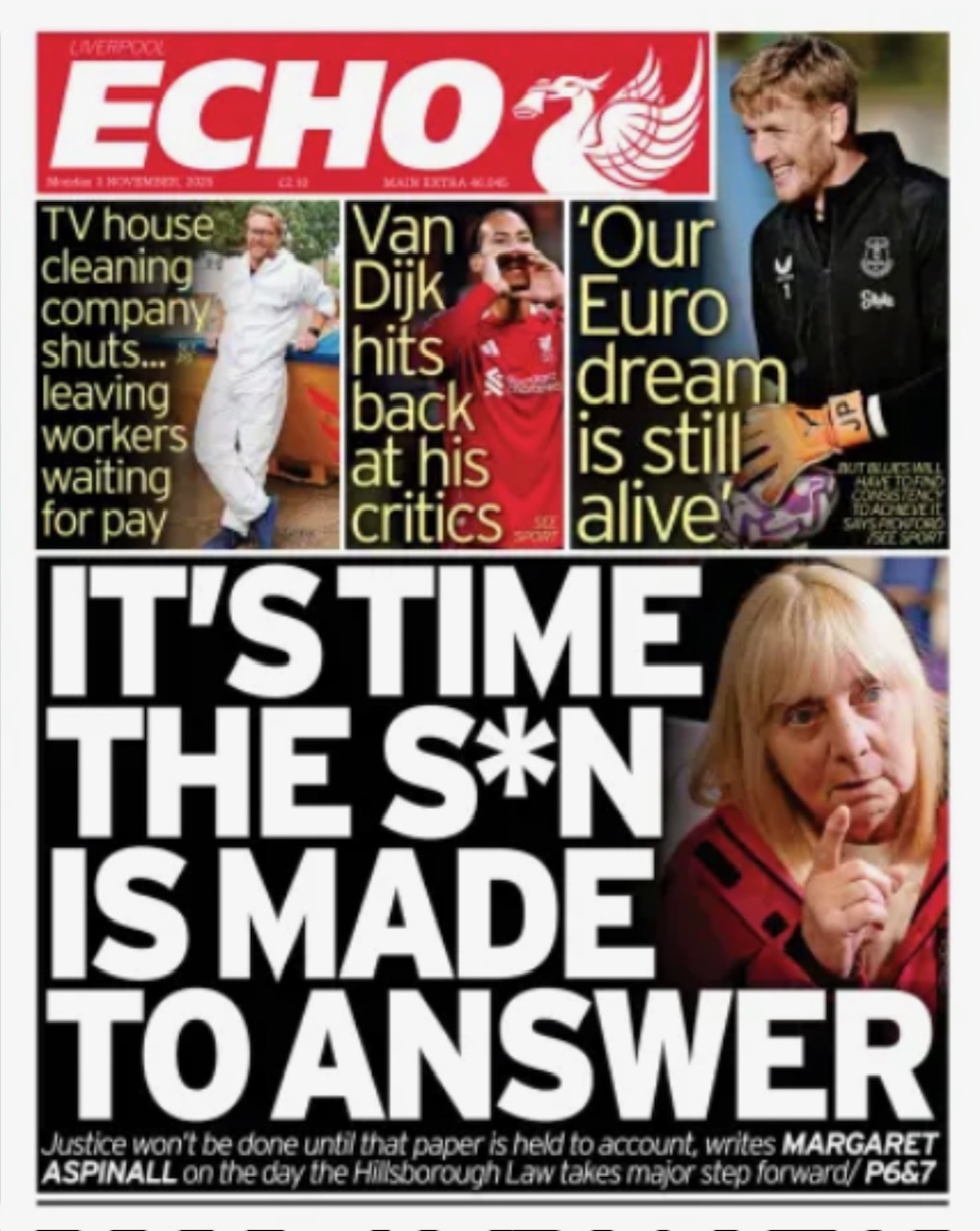 Liverpool Echo Frontpage