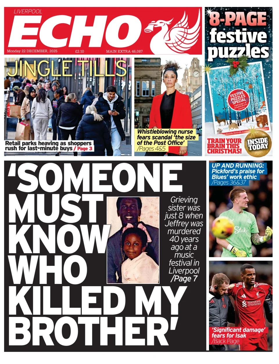 Liverpool Echo Frontpage