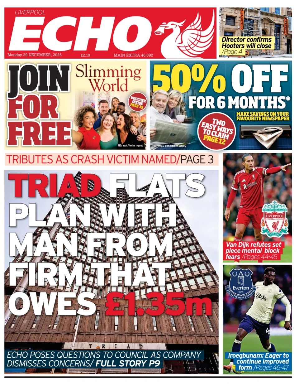 Liverpool Echo Frontpage