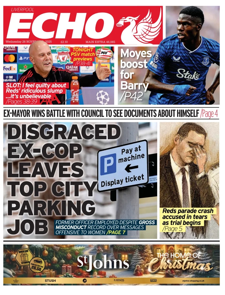 Liverpool Echo Frontpage (Before match)