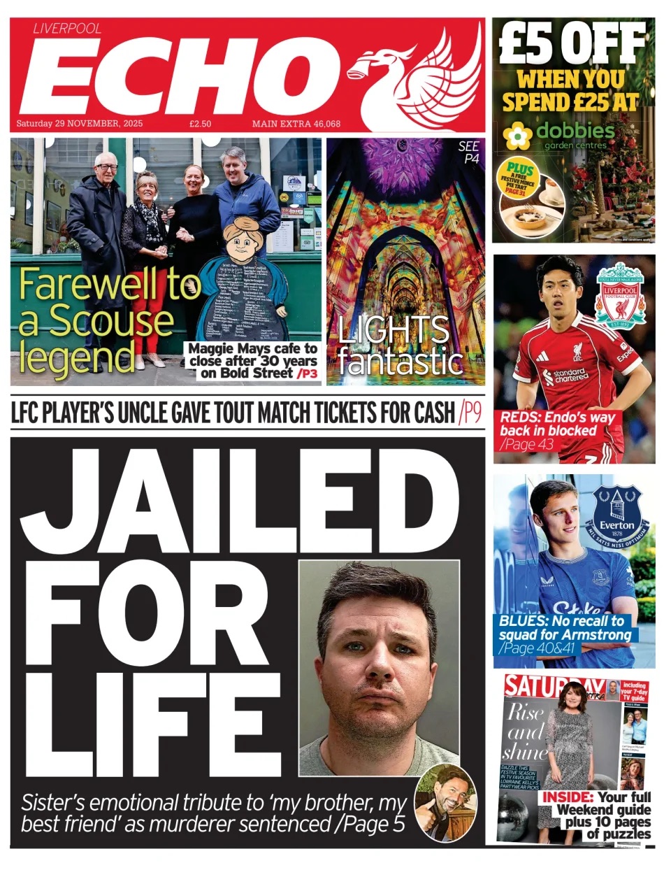 Liverpool Echo Frontpage (Before match)