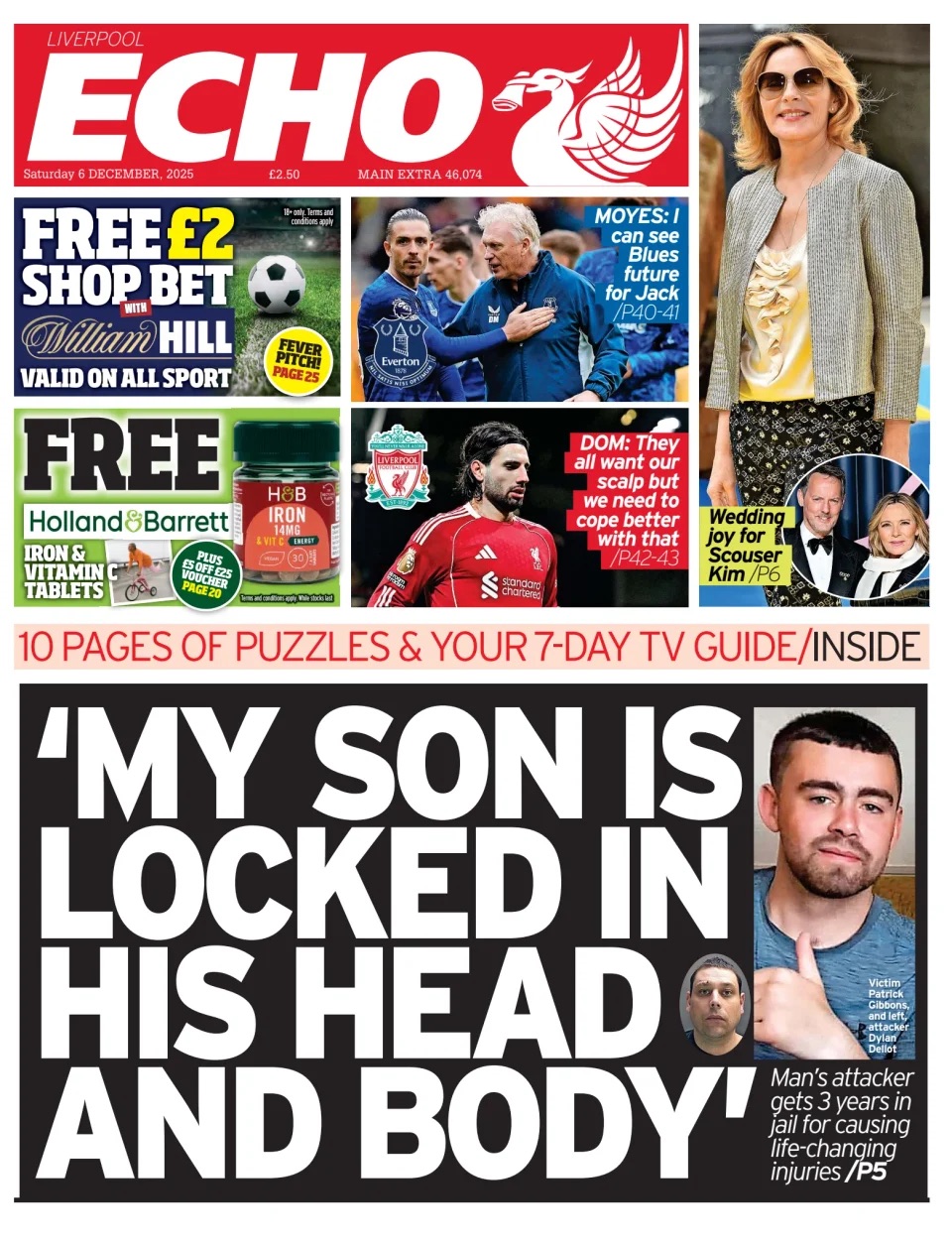 Liverpool Echo Frontpage (Before match)