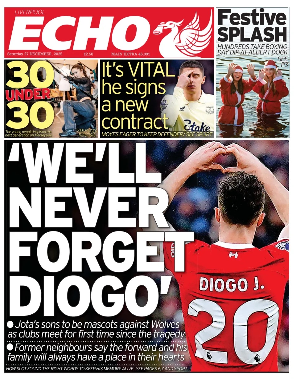 Liverpool Echo Frontpage (Before match)