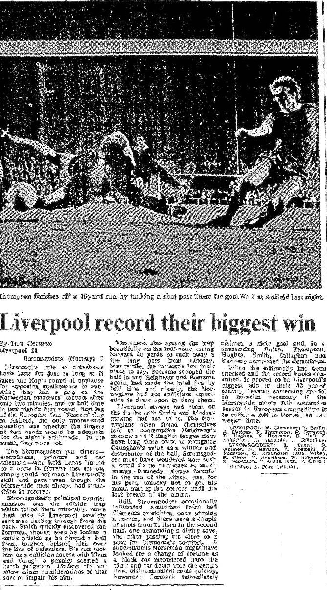 Liverpool Record Their Biggest Win