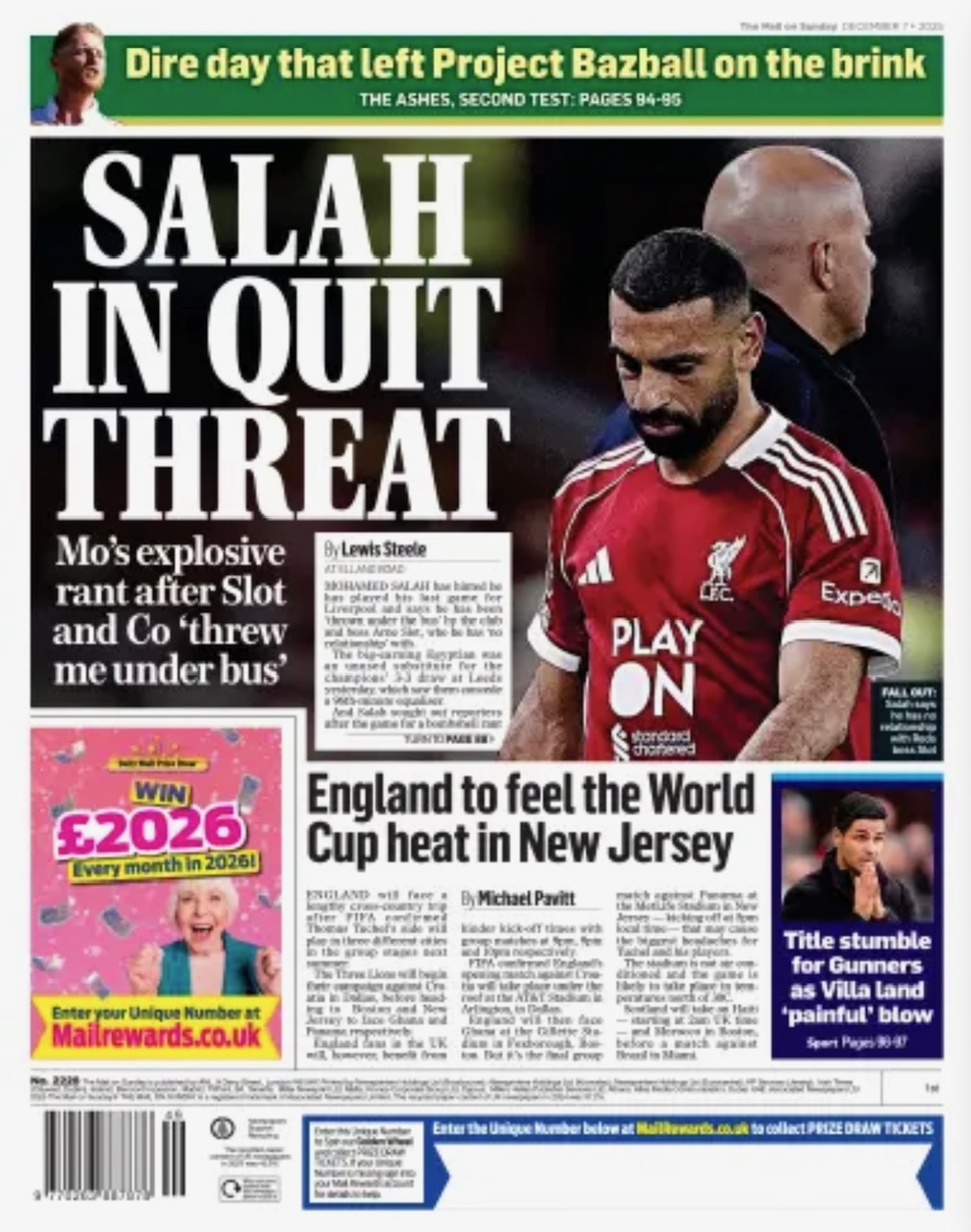 Mail On Sunday Backpage