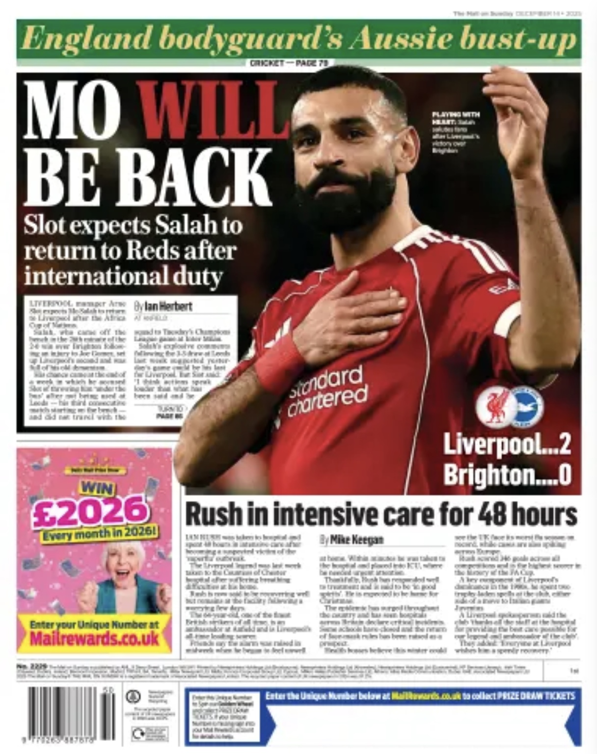 Mail On Sunday Backpage