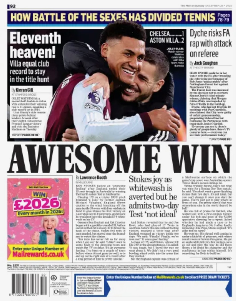 Mail On Sunday Backpage