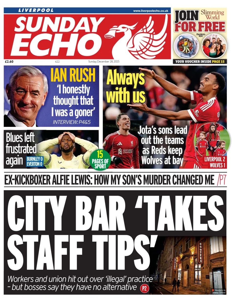 Sunday Echo Frontpage