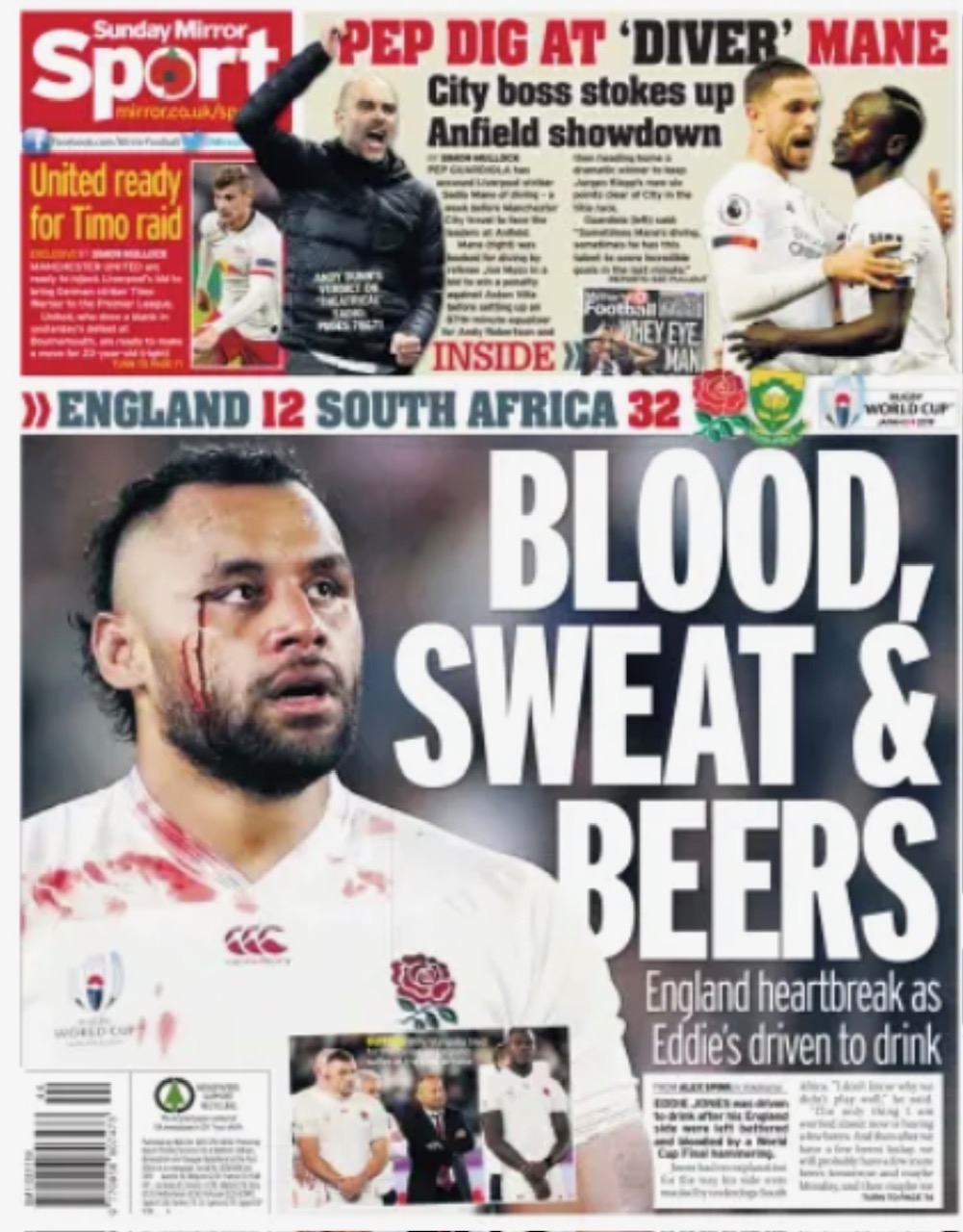 Sunday Mirror Backpage